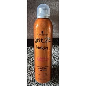 Schwarzkopf got2b Kinkier Gloss n Define Curling Mousse, 8.0oz New